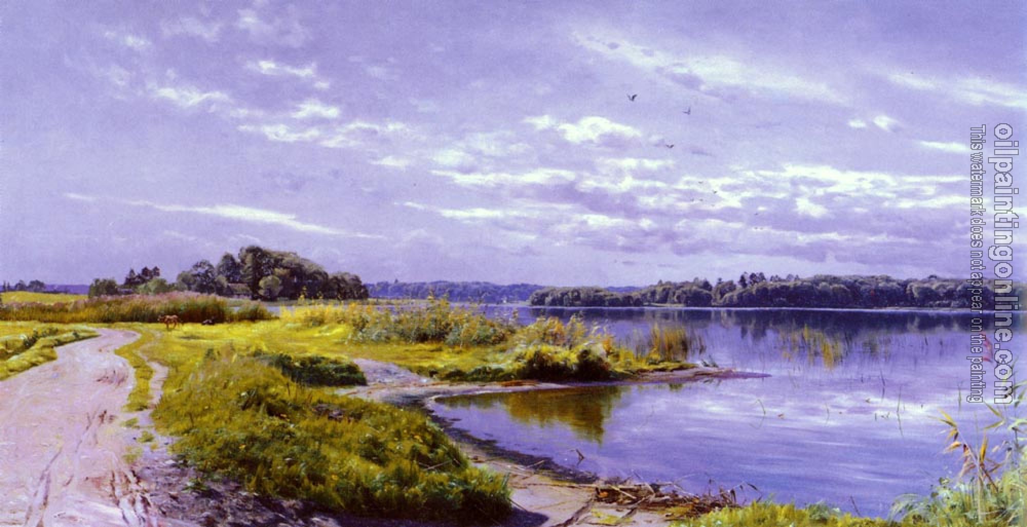 Monsted, Peder Mork - River Landscape